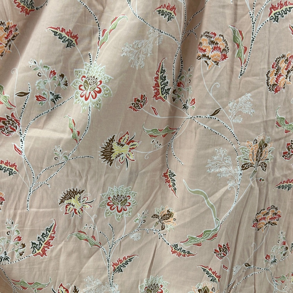 Martha Stewart Leah Floral Peasant Peach Pink Cotton Stretch Blouse 3X Spring - Picture 9 of 10